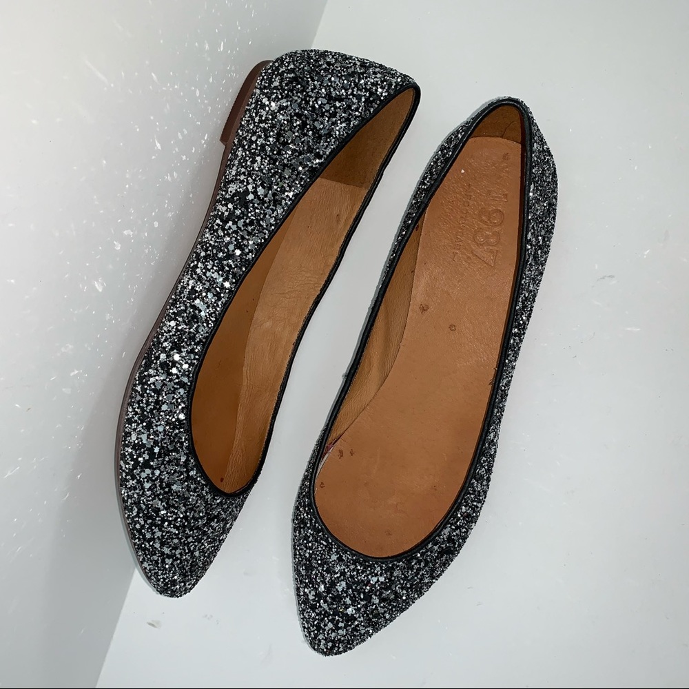 4/$25 1937 footwear for Madewell. Glitter flats size 8.5 - Picture 10 of 10